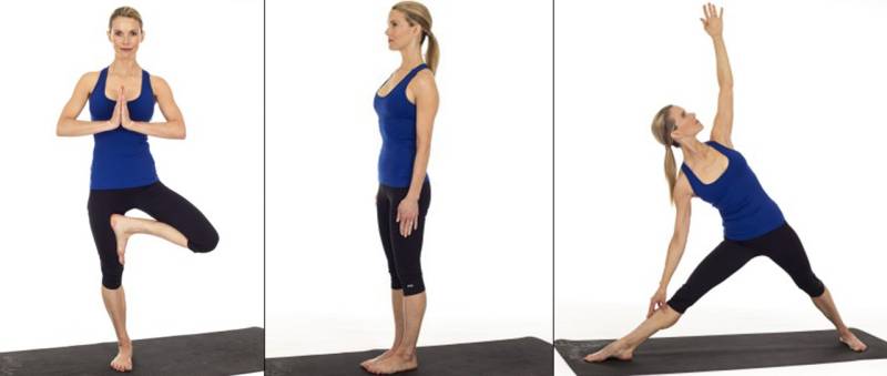 Premium Vector | Set of four different yoga poses